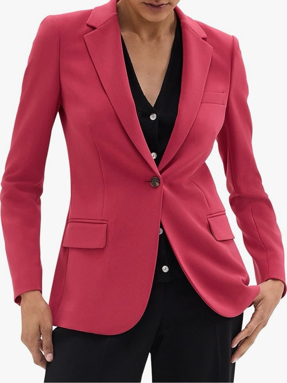 Theory NWT Dusty Rose Single-Button Tailored Blazer